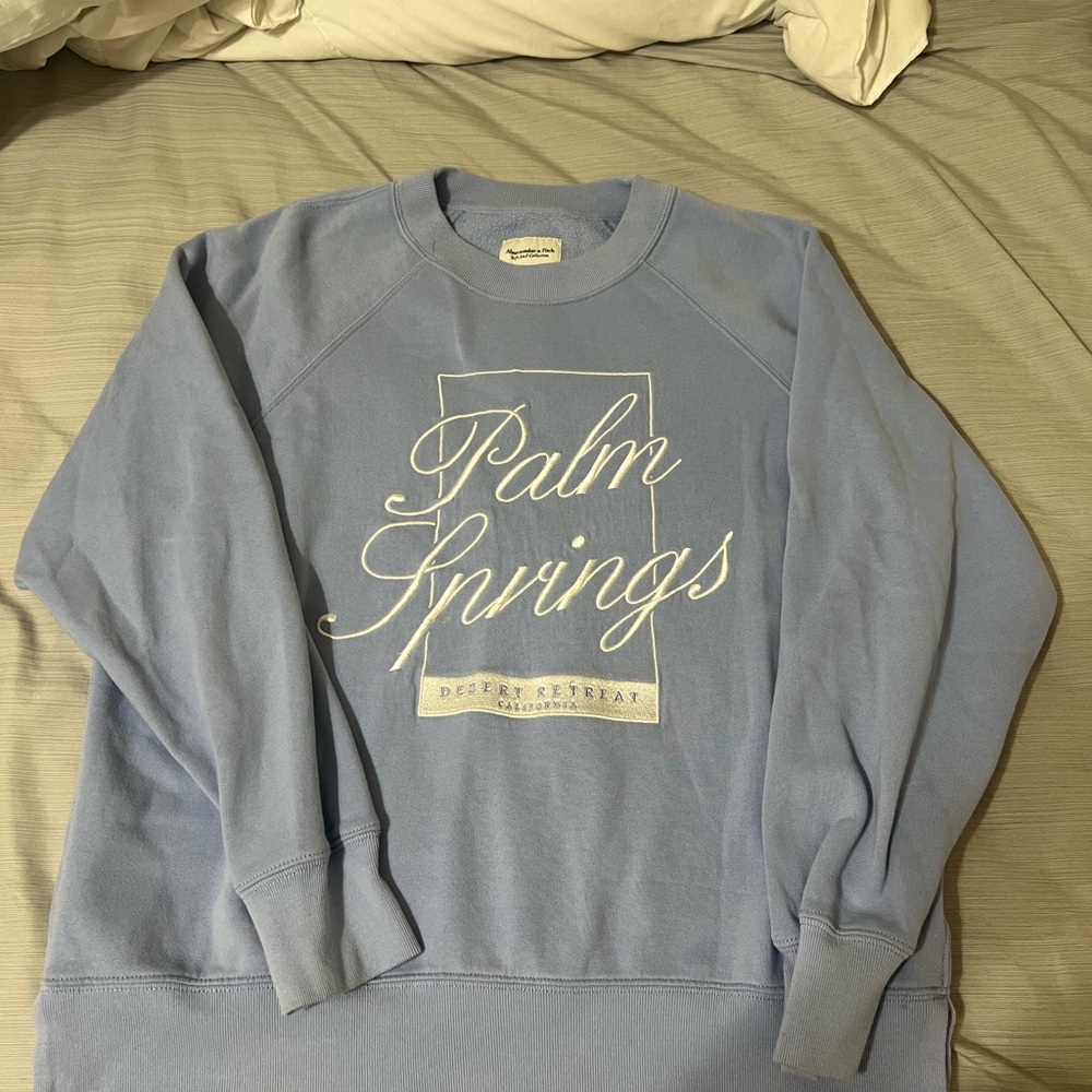Abercrombie & Fitch Blue Crewneck Sweater